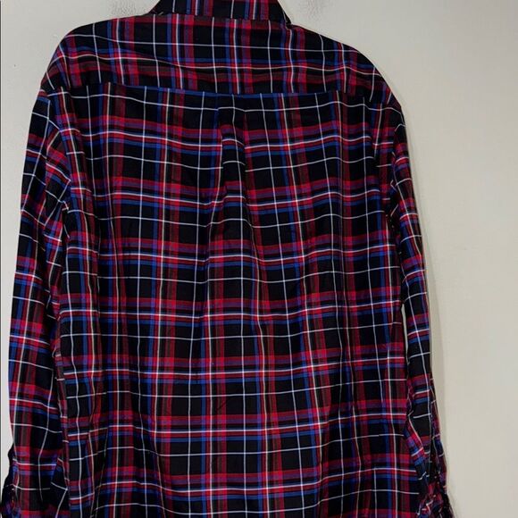 Jos. A. Bank Red and Blue Casual Button Down Shirt - Picture 9 of 10